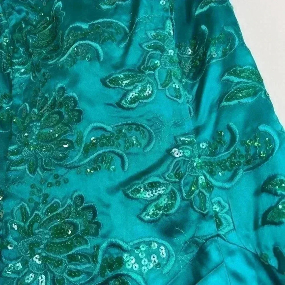 GUNNE SAX GREEN BLUE DRESS 9/10 - Picture 9 of 16